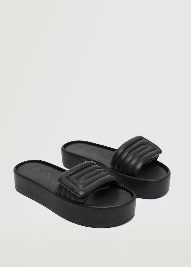 Platform quilted sandals | MANGO (UK)
