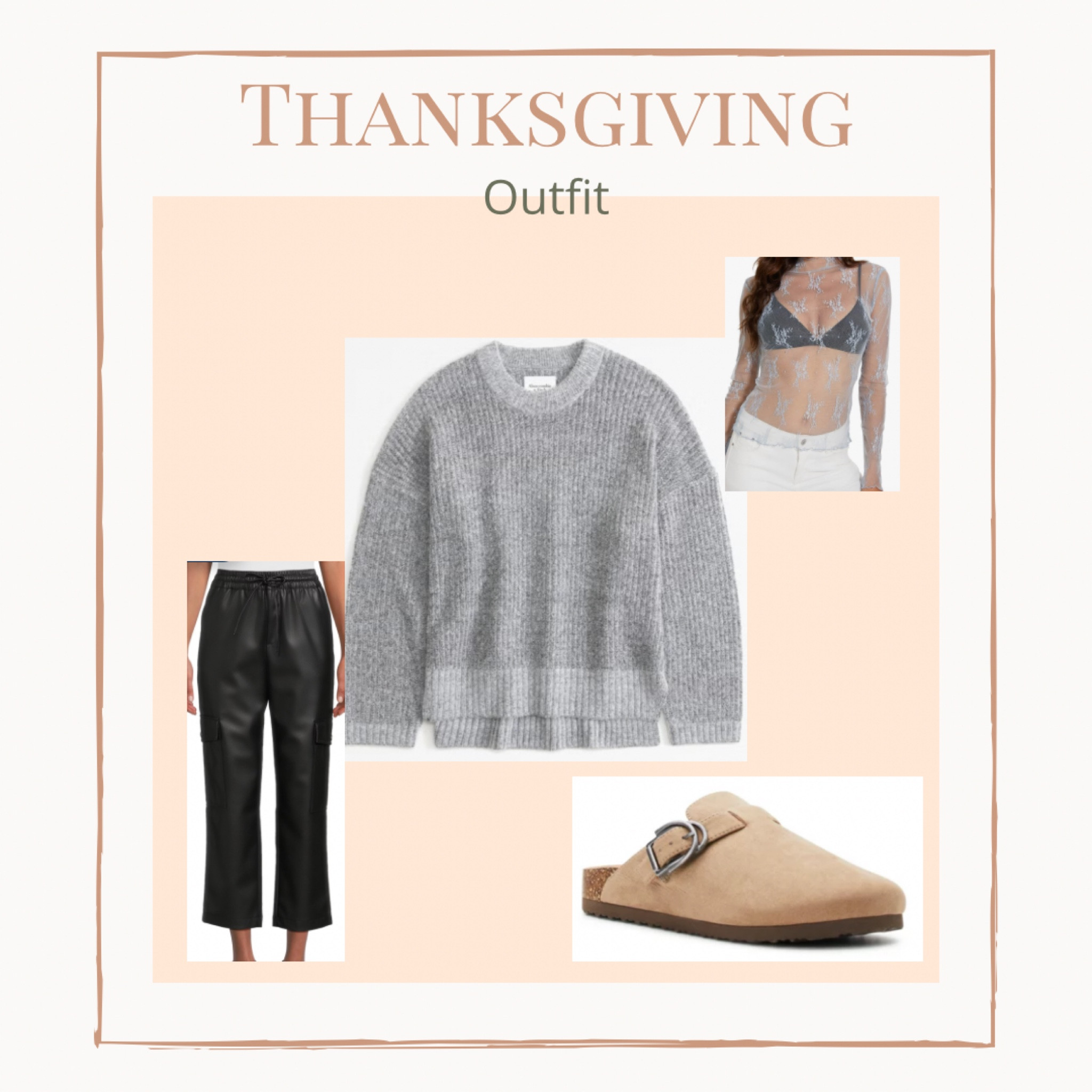 Thanksgiving outfit, leather pants, clogs, free people, Thanksgiving, Christmas, sheer

#LTKmidsize #LTKfindsunder100
