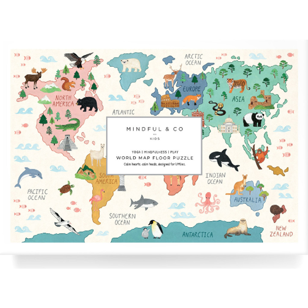 Mindful & Co Kids World Map Floor Puzzle - Age 1.5+ Years at Nordstrom | Nordstrom