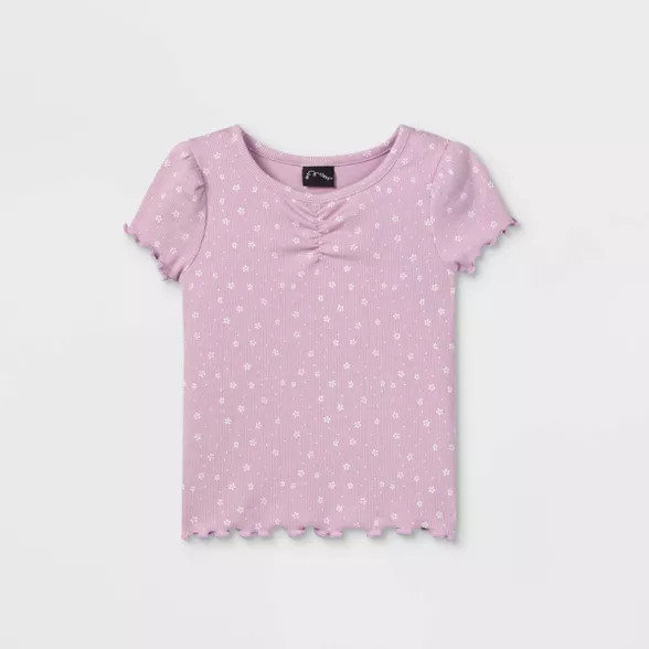 Toddler Girls' Ribbed Short Sleeve T-Shirt - art class™ | Target