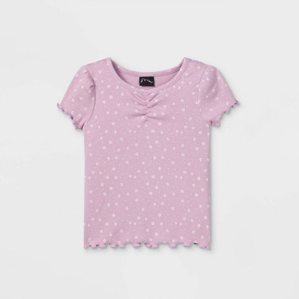 Toddler Girls' Ribbed Short Sleeve T-Shirt - art class™ | Target