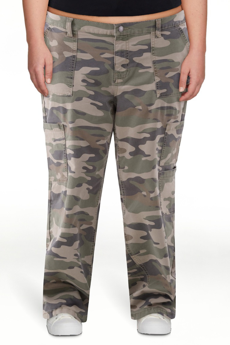 No Boundaries Cargo Wide-Leg Pants, 31.5'' Inseam, Women's and Women's Plus | Walmart (US)