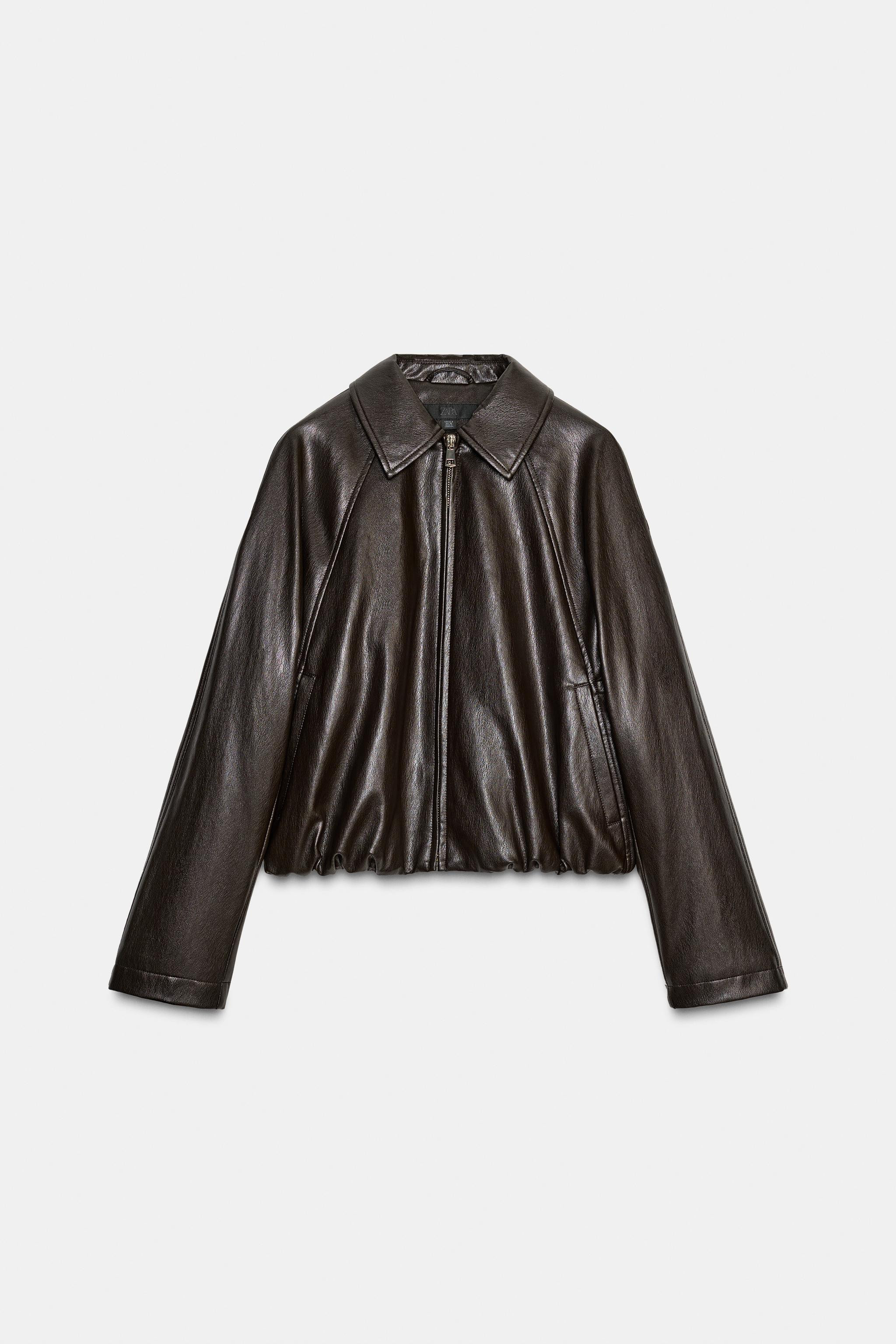 FAUX LEATHER BOMBER JACKET | Zara UK