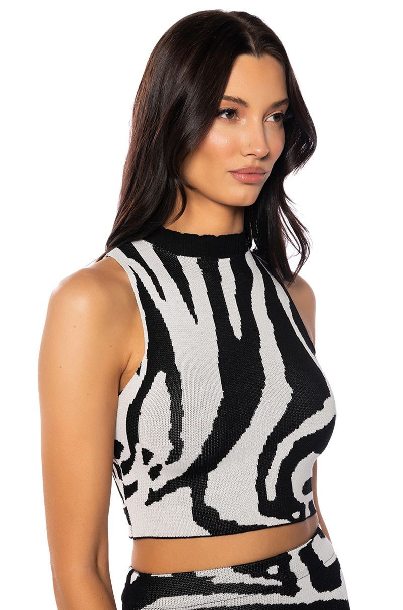 LOST IN TIME HIGH NECK KNIT TANK | AKIRA