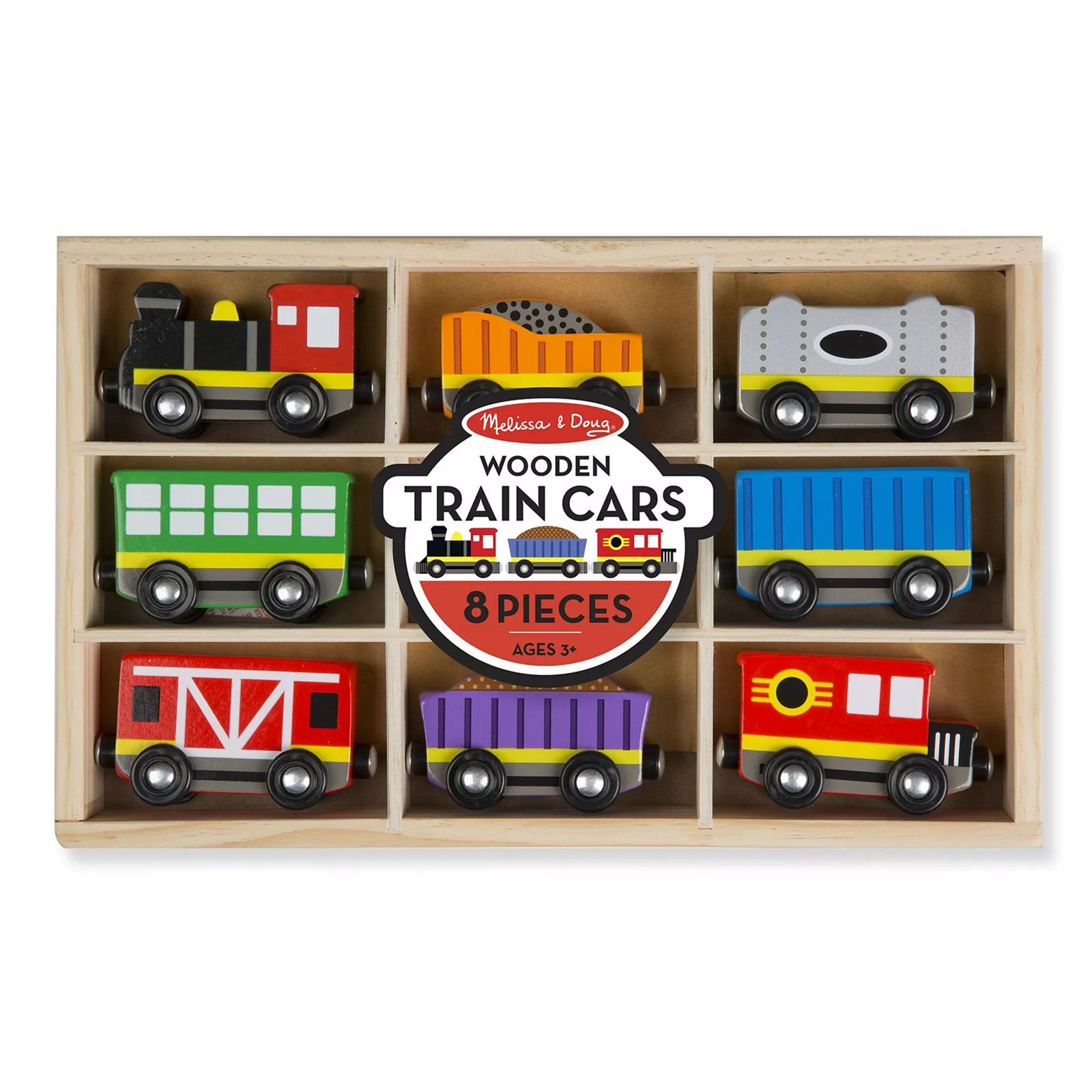 Melissa & Doug Wooden Train Cars Set, Multicolor | Kohl's