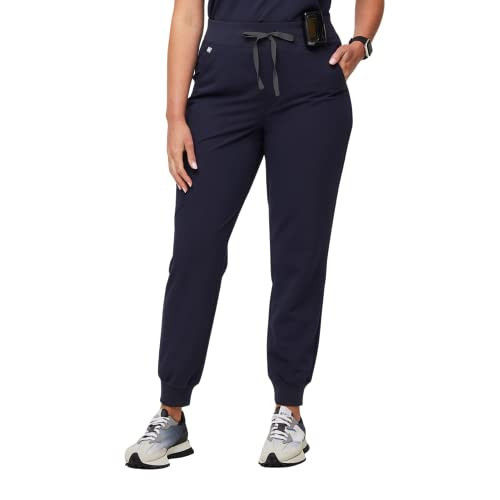 FIGS Zamora High Waisted Jogger Style Scrub Pants for Women - Navy, Regular M | Amazon (US)