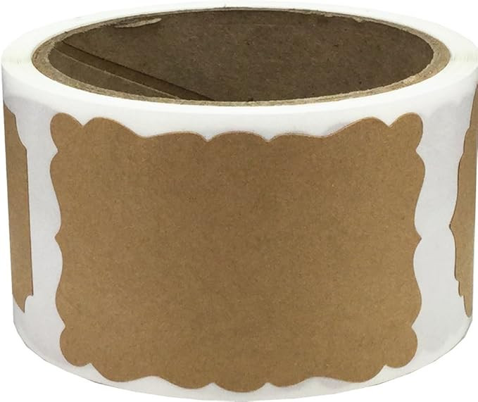 Christmas Gift Tags, 100 2” x 3” Custom Stickers for DIY Labeling (Kraft Brown) | Amazon (US)
