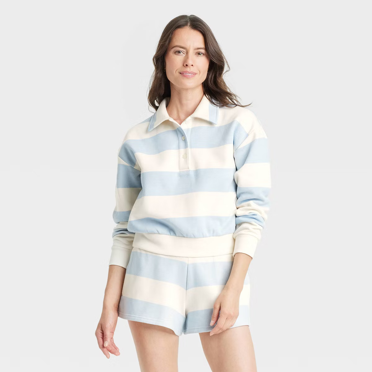 Women's Leisure Studio Long Sleeve Fleece Polo Shirt - Universal Thread™ | Target