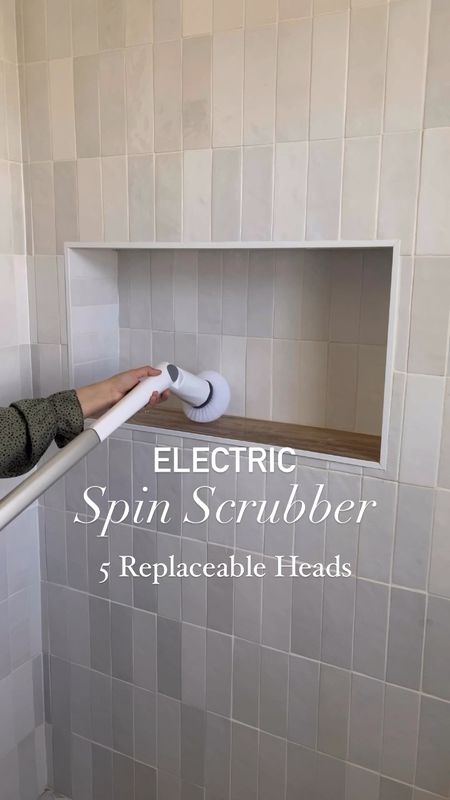 Bathroom/Shower Electric Spin Scrubber for minimal effort cleaning  