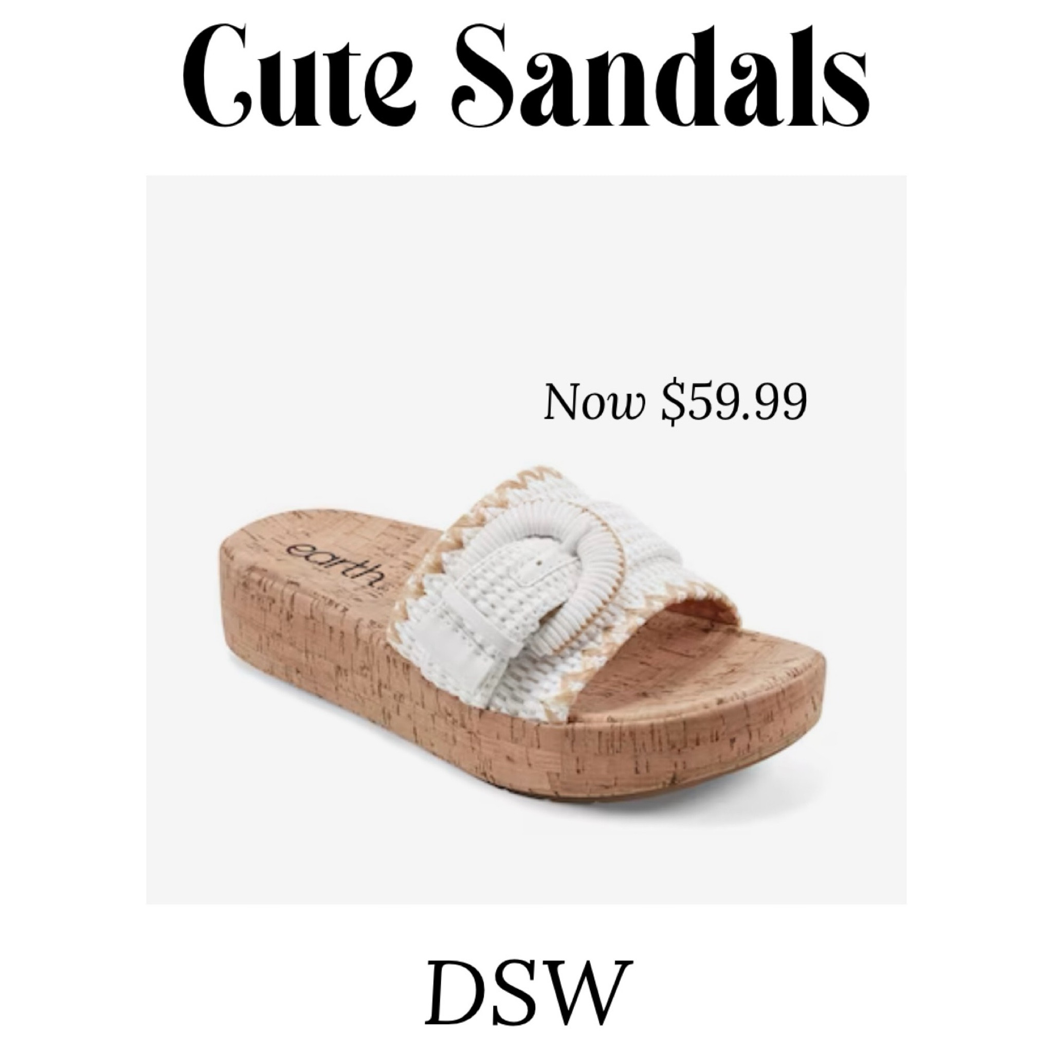 THE CUTEST summer sandals! Comes in 4 colors 

DSW
Sandal style
Spring sandals 
Stylish footwear
Women’s shoes
Comfy sandals
Spring style
Trendy shoes
Affordable sandals 
Vacay style 



#LTKsalealert #LTKstyletip #LTKshoecrush