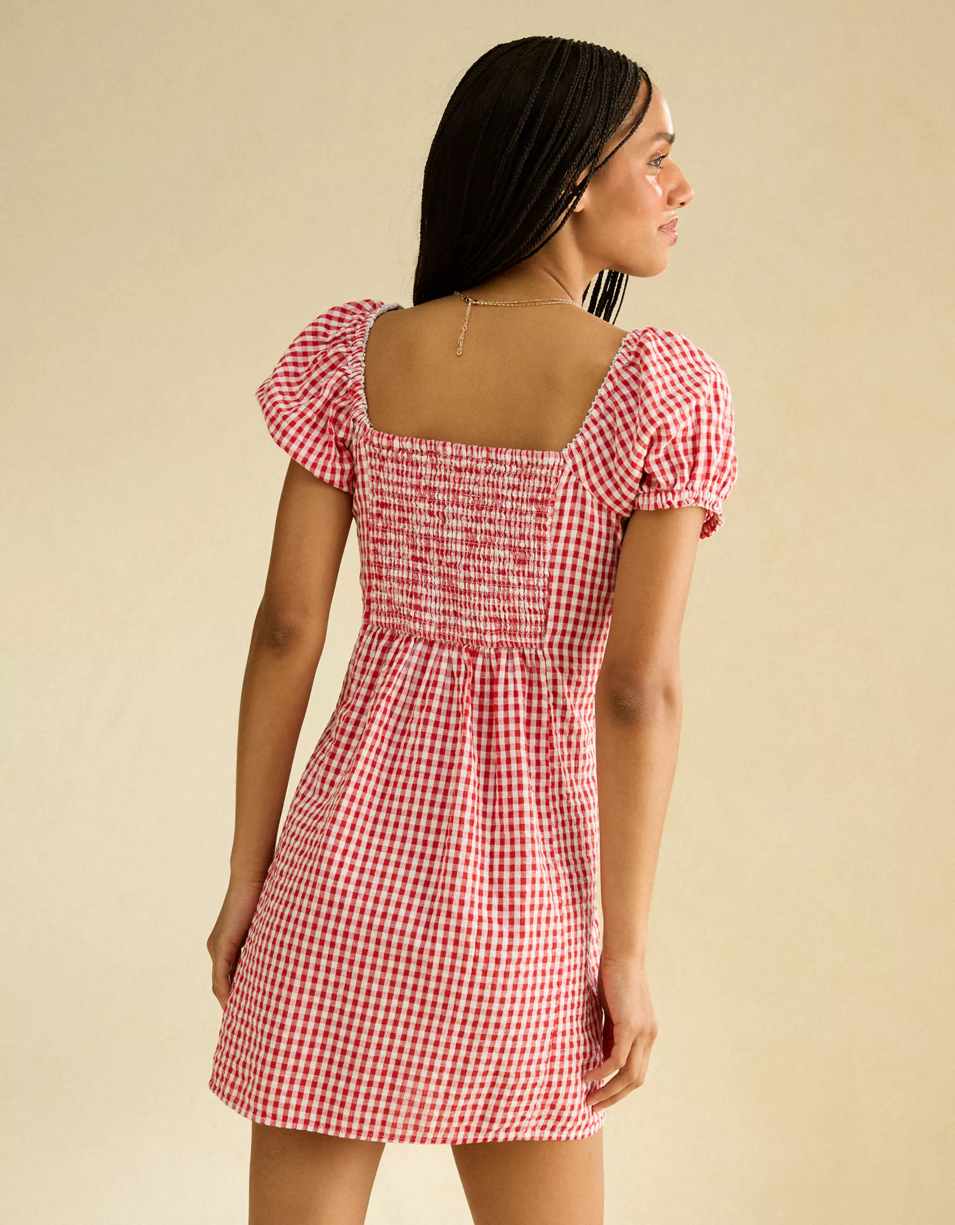 AE Sweetheart Button-Up Mini Dress | American Eagle Outfitters (US & CA)