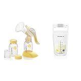 Medela Harmony Manual Breast Pump and 100 Count Breast Milk Storage Bags, Ready to Use Breastmilk Ba | Amazon (US)