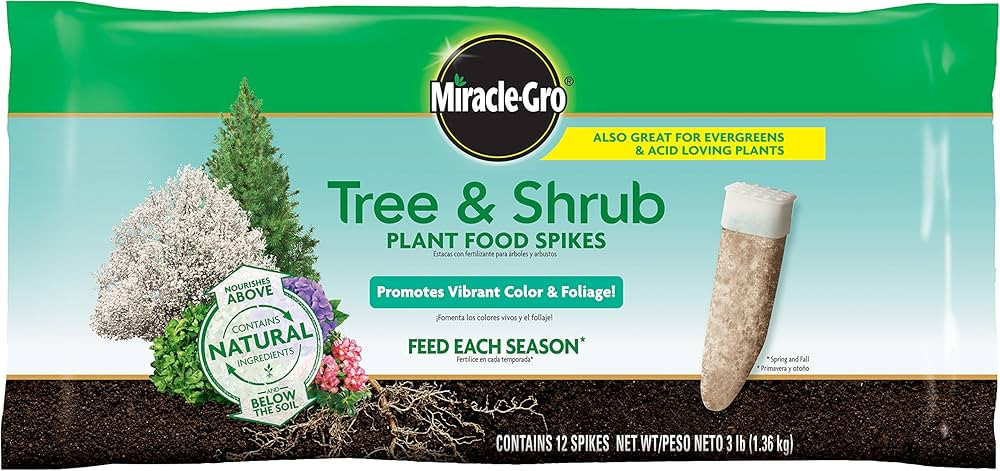 Miracle-Gro Tree & Shrub Plant Food Spikes, 12 Spikes/Pack, 12 count (Pack of 1) | Amazon (US)