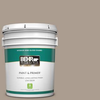 5 gal. #N210-4 Espresso Martini Semi-Gloss Enamel Low Odor Interior Paint & Primer | The Home Depot
