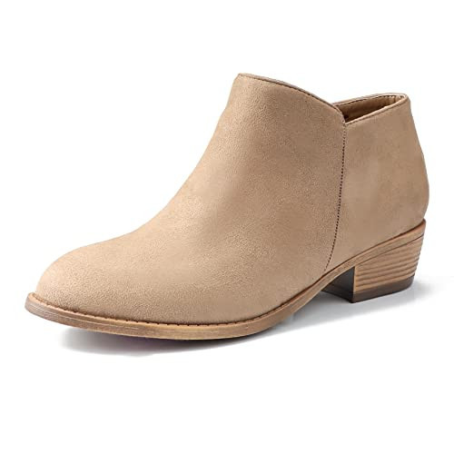 NinetinGel Women's Ankle Boots.Low Heeled Booties for Women.Fashion Thick Heel Design with Inner Zipper | Amazon (US)