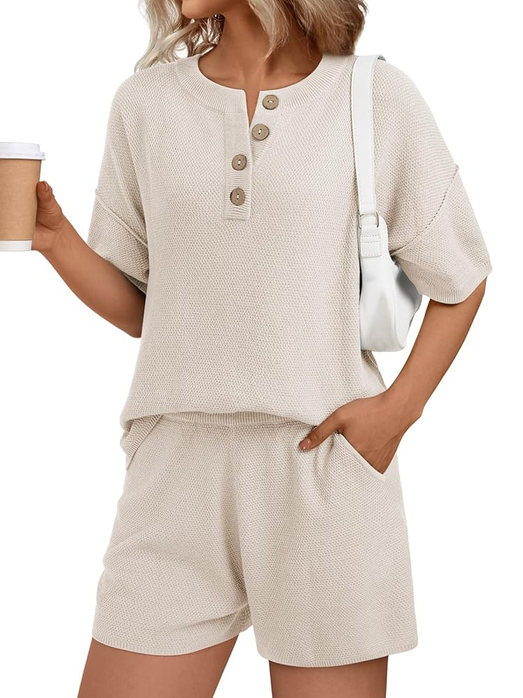 LILLUSORY Womens Summer Knit Matching Lounge Set 2 Piece Outfits | Amazon (US)