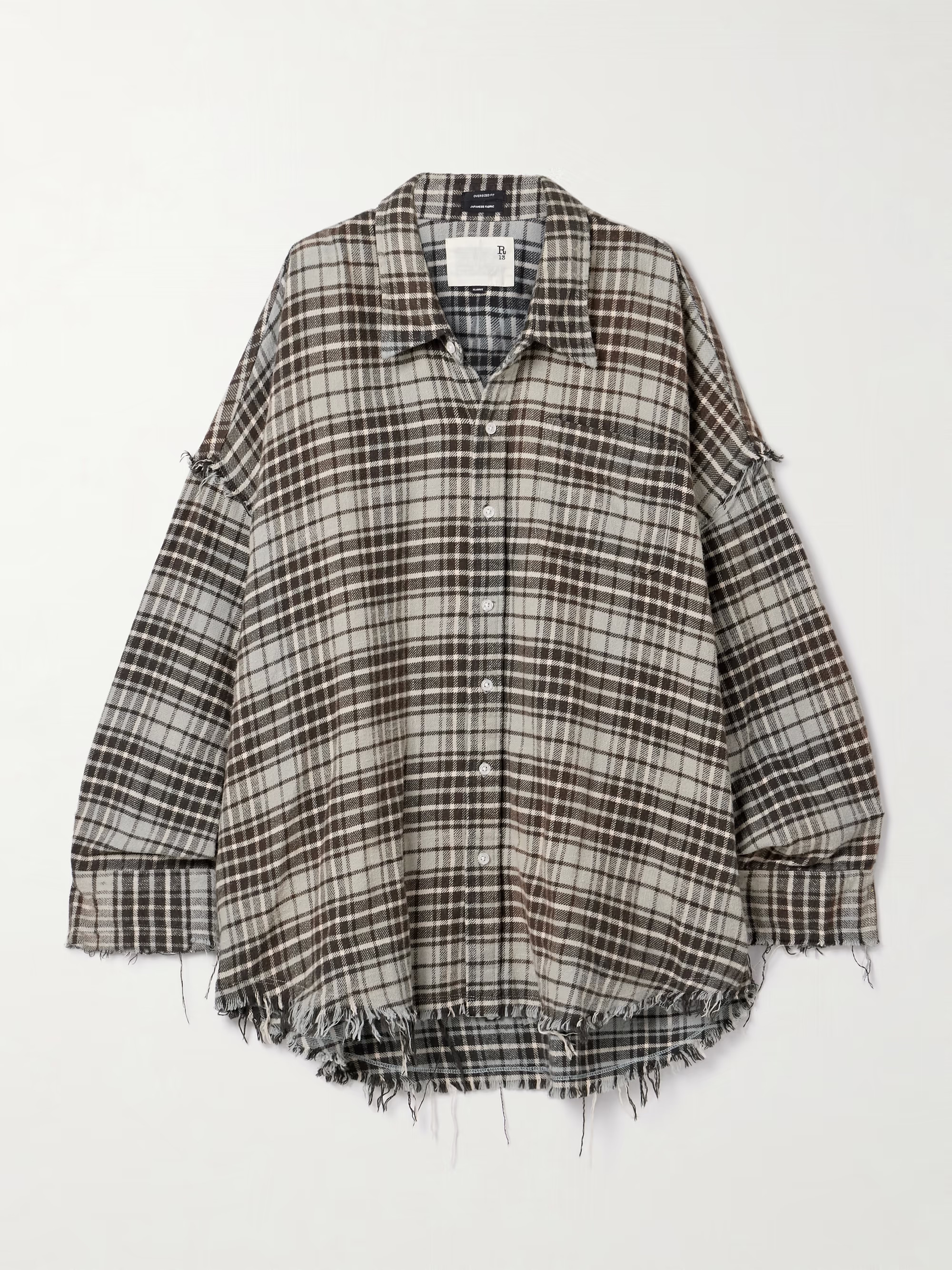 Frayed checked cotton-flannel shirt | NET-A-PORTER (UK & EU)
