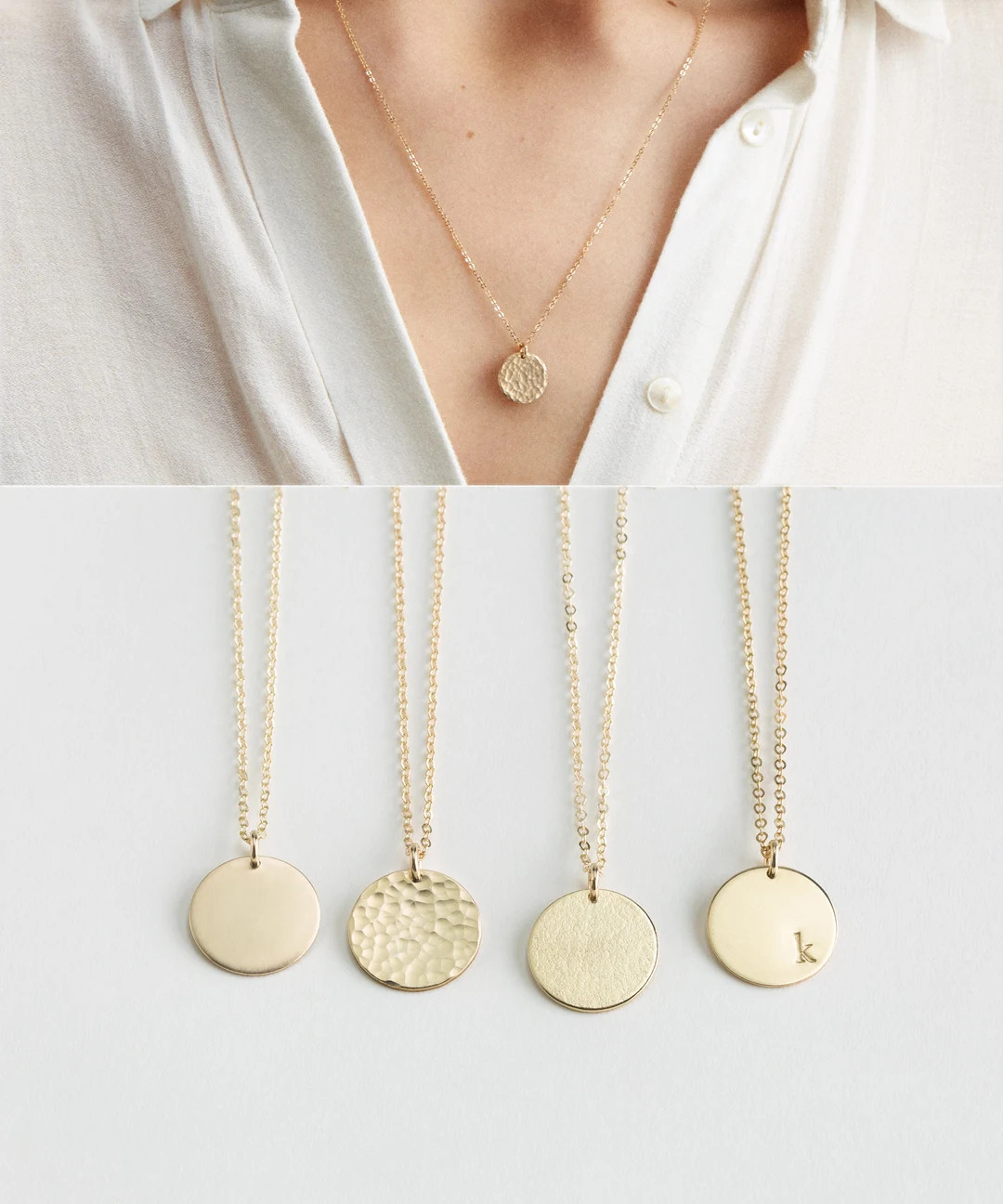 Ultimate Disk Necklace  Personalized Circle Tag  Engraved - Etsy | Etsy (US)