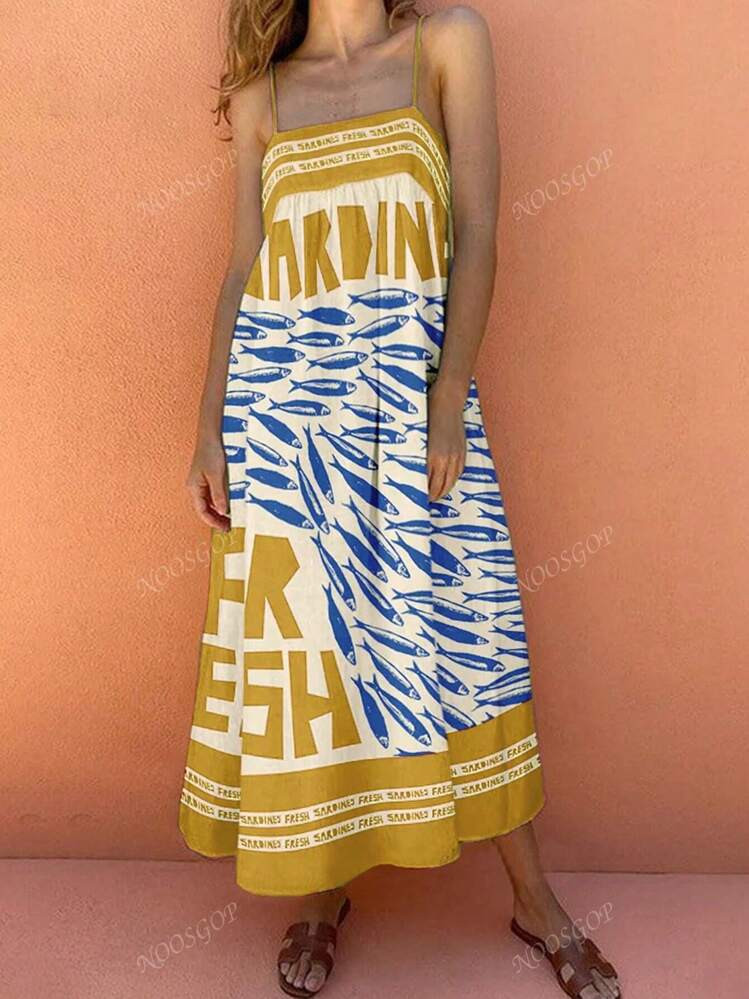 Bohemian Women's Spring And Summer Fashion Casual Elegant Holiday Style Contrast Color English Le... | SHEIN