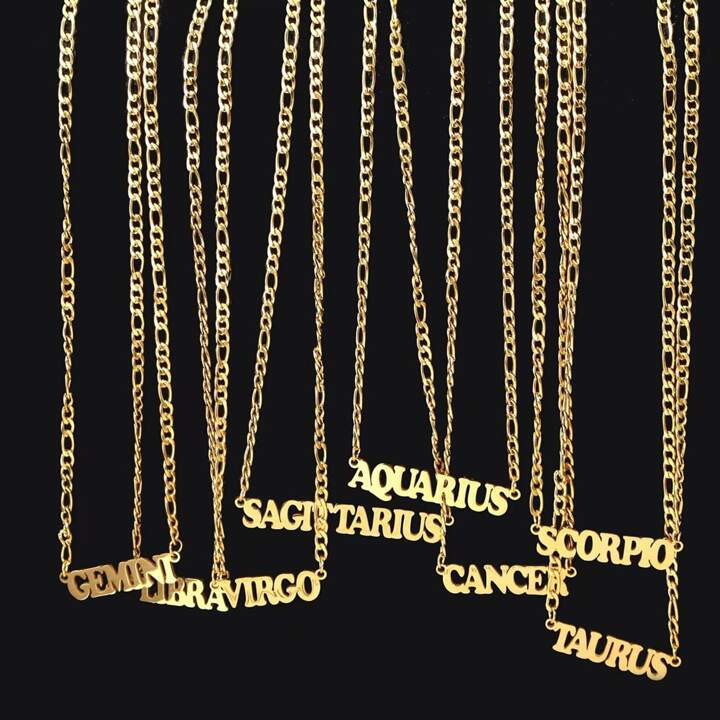 1pc Zodiac Sign Letter Pendant Necklace, Perfect Gift For Graduates, Friends, Lovers | SHEIN