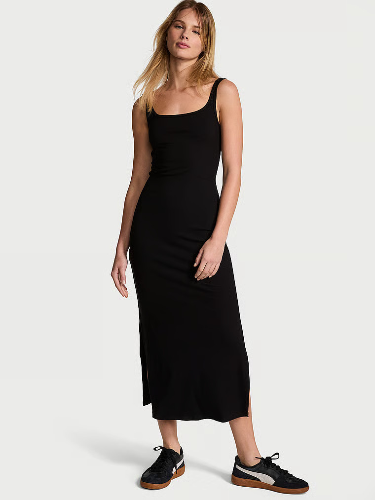 All-Day Soft Ribbed Bodycon Midi Dress | Victoria's Secret (US / CA )