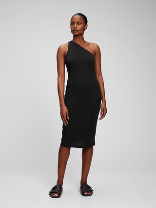 Rib One Shoulder Midi Dress | Gap (CA)