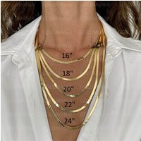 10K Solid Gold Herringbone Necklace Flexible Flat Chain, 4mm Thick | Etsy (US)