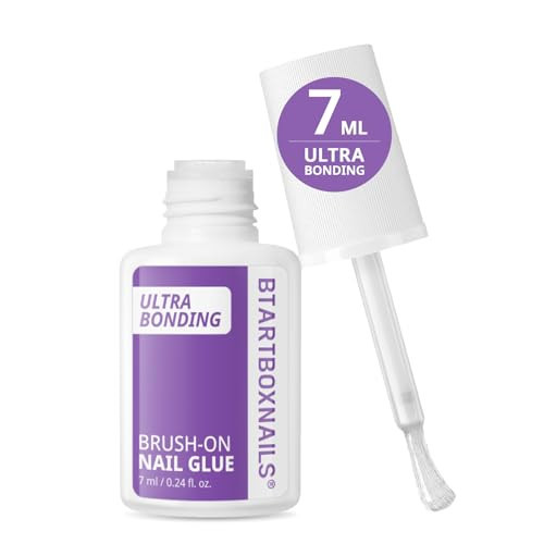 BTArtboxnails Nail Glue for Press Ons - Brush on Glue for Nail Tips & Acrylic Fake Nails, HEMA & TPO-free, Quick Air Dry & Long-Lasting, Mess-Free & Easy Application | Amazon (US)