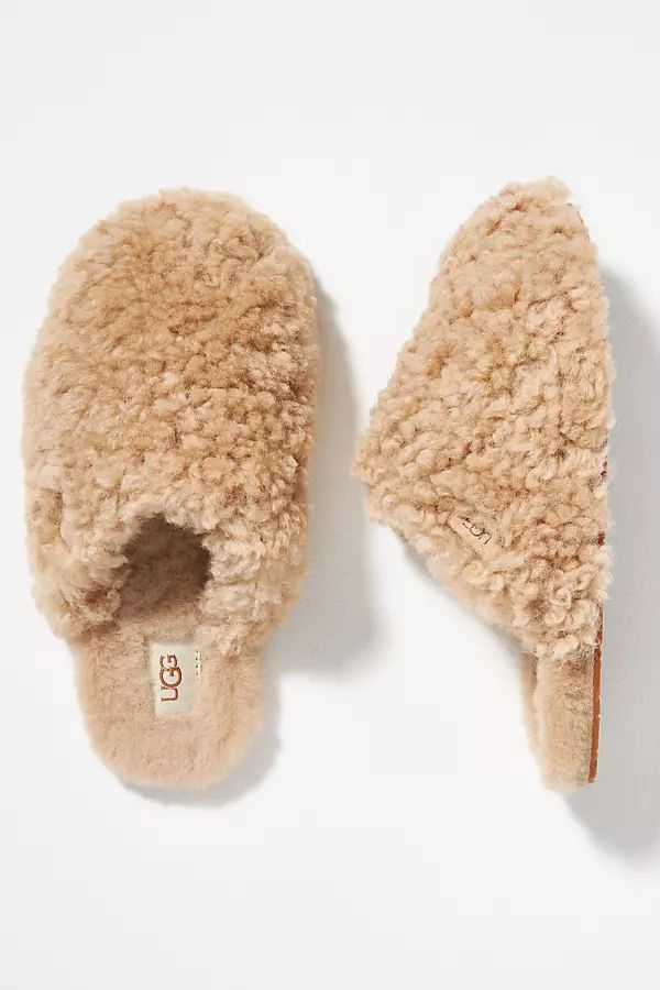 UGG Maxi Curly Slide Slippers By UGG in Beige Size 6 | Anthropologie (US)