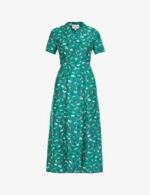 Maria graphic-print silk maxi dress | Selfridges