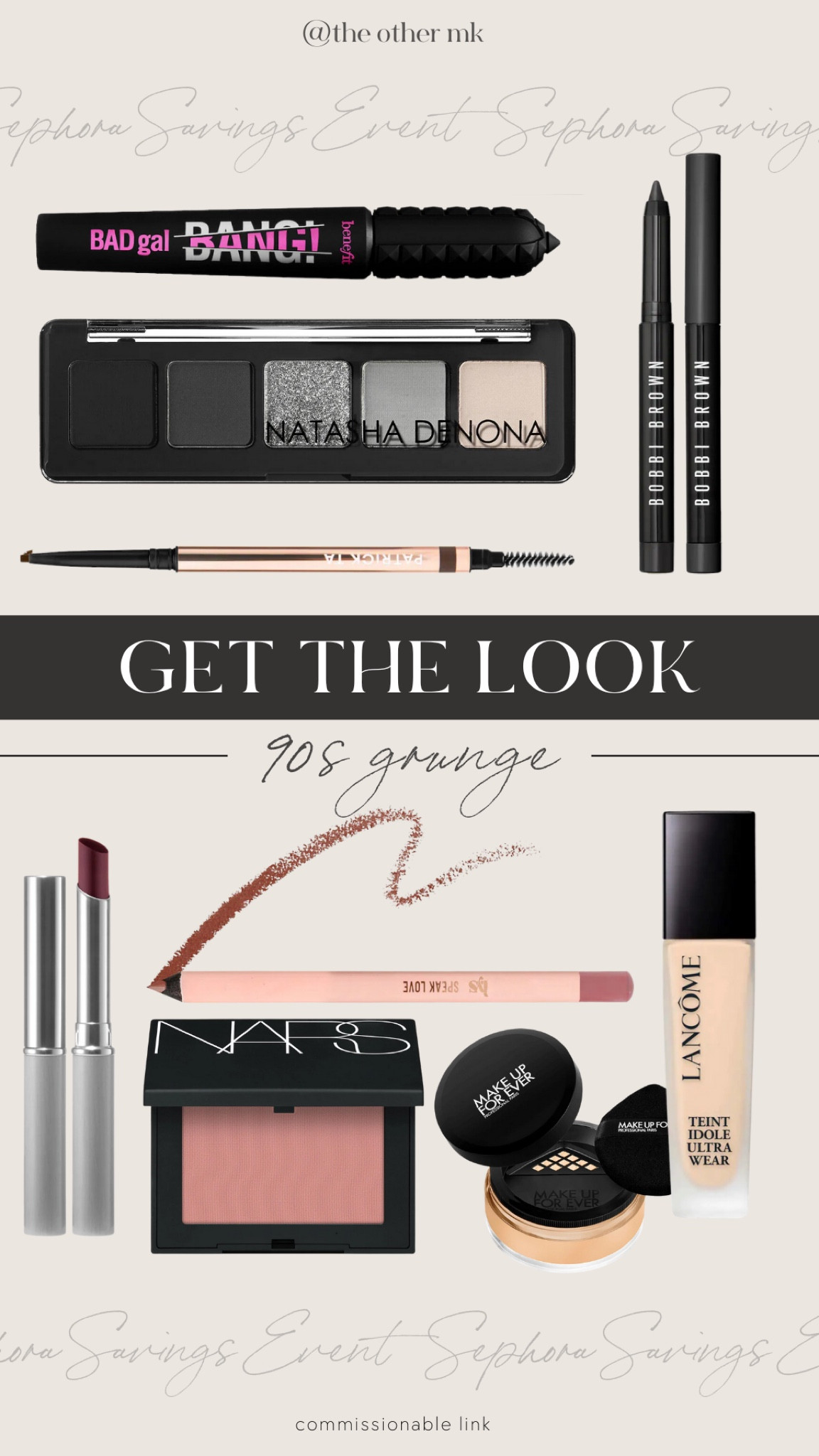 Sephora sale, make up on sale, 90s grunge, make up, 90s make up, eyeliner, smoky eye make up, GRWM, foundation,￼

#LTKbeauty #LTKsalealert #LTKxSephora