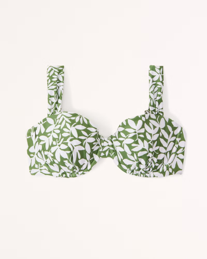 Curve Love Ruched Underwire Bikini Top | Abercrombie & Fitch (US)