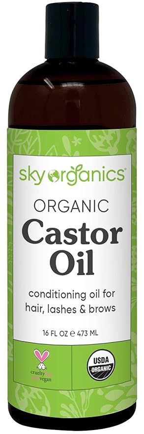 Castor Oil USDA Organic Cold-Pressed (16oz) 100% Pure Hexane-Free Castor Oil - Conditioning & Hea... | Amazon (US)