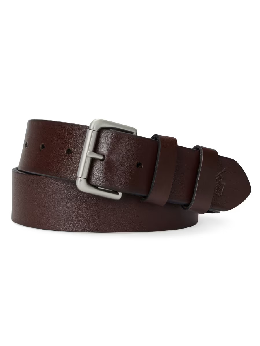 Roller Buckle Leather Belt | Saks Fifth Avenue