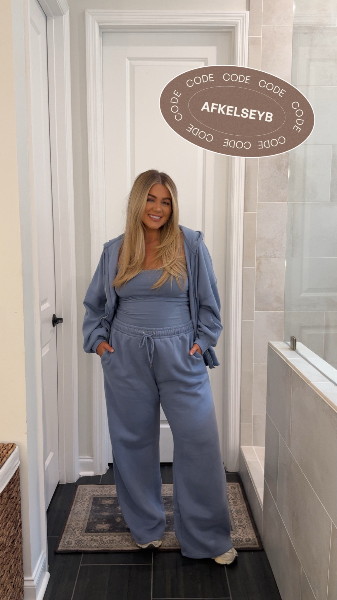 The most perfect sweat set on sale!! AFKELSEYB for additional 15% off 

Tank- medium 
Zip up/ Bottoms- large 

#LTKSaleAlert #LTKMidsize #LTKActive