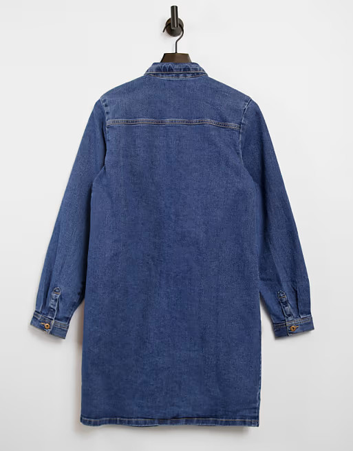 Pieces oversized denim dress in blue | ASOS (Global)