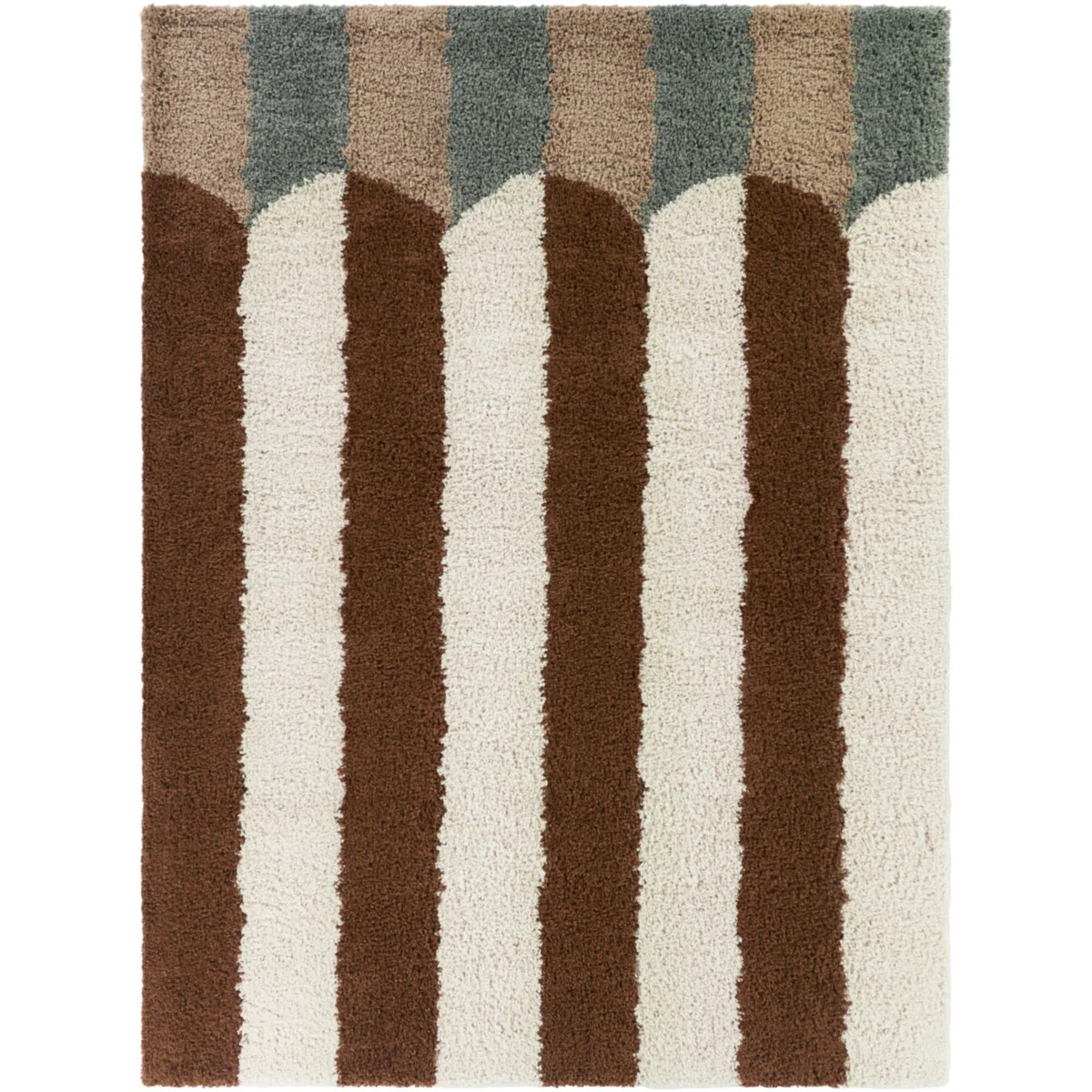 Harlowe Pink/Brown Bold Modern Stripe Area Rug | Wayfair North America