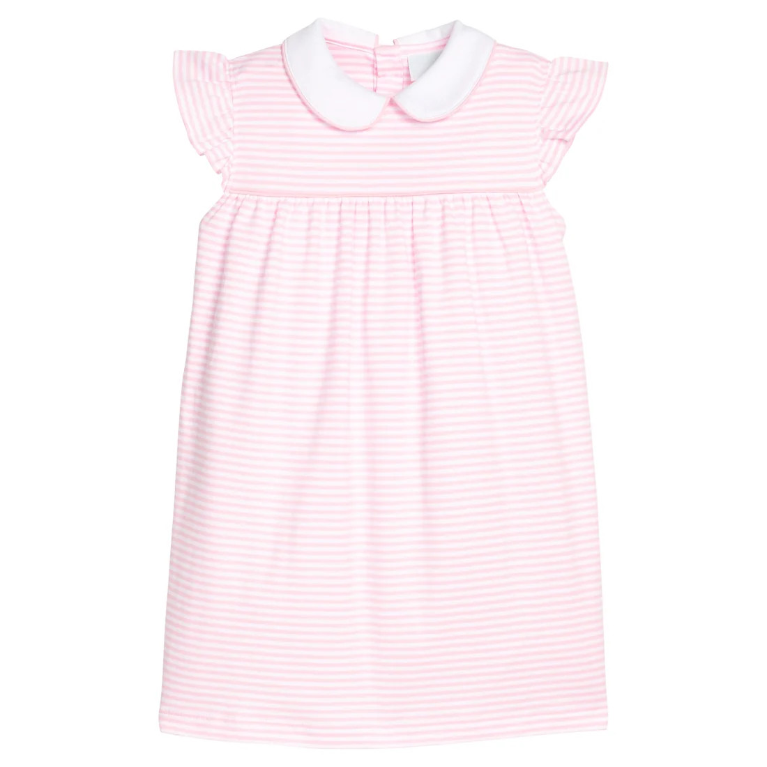 Light Pink Stripe Angel Sleeve Dress | Little English Girl's Outfit | Little English