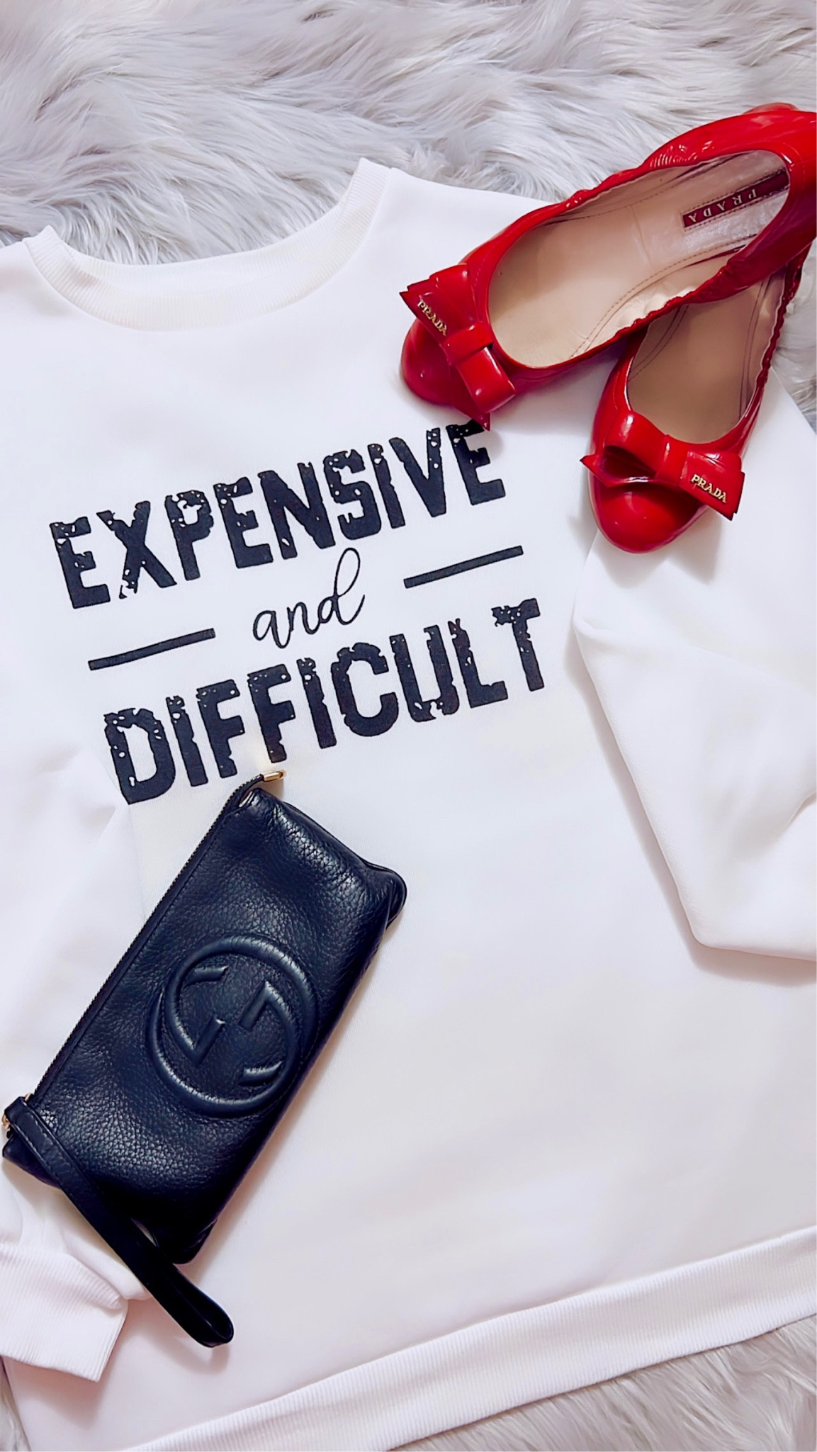 Mother’s Day Gift from my husband! 🙄☺️

Sweatshirt - he bought at a local small boutique… linked similar ones from Amazon

Prada Flats & Gucci Wristlet - they’re almost 10 yrs old… they’re definitely not in stock! 

#LTKFindsUnder50 #LTKStyleTip #LTKItBag