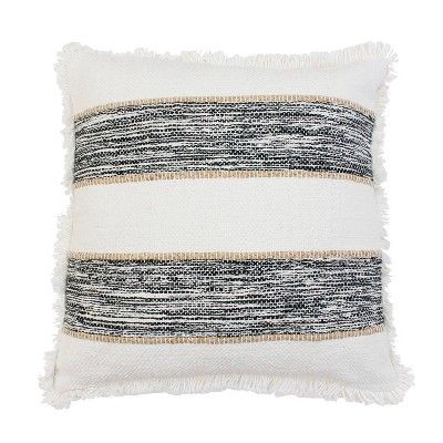 22"x22" Bodhi Jute Rope Square Throw Pillow with Fringe Trim - Décor Therapy | Target