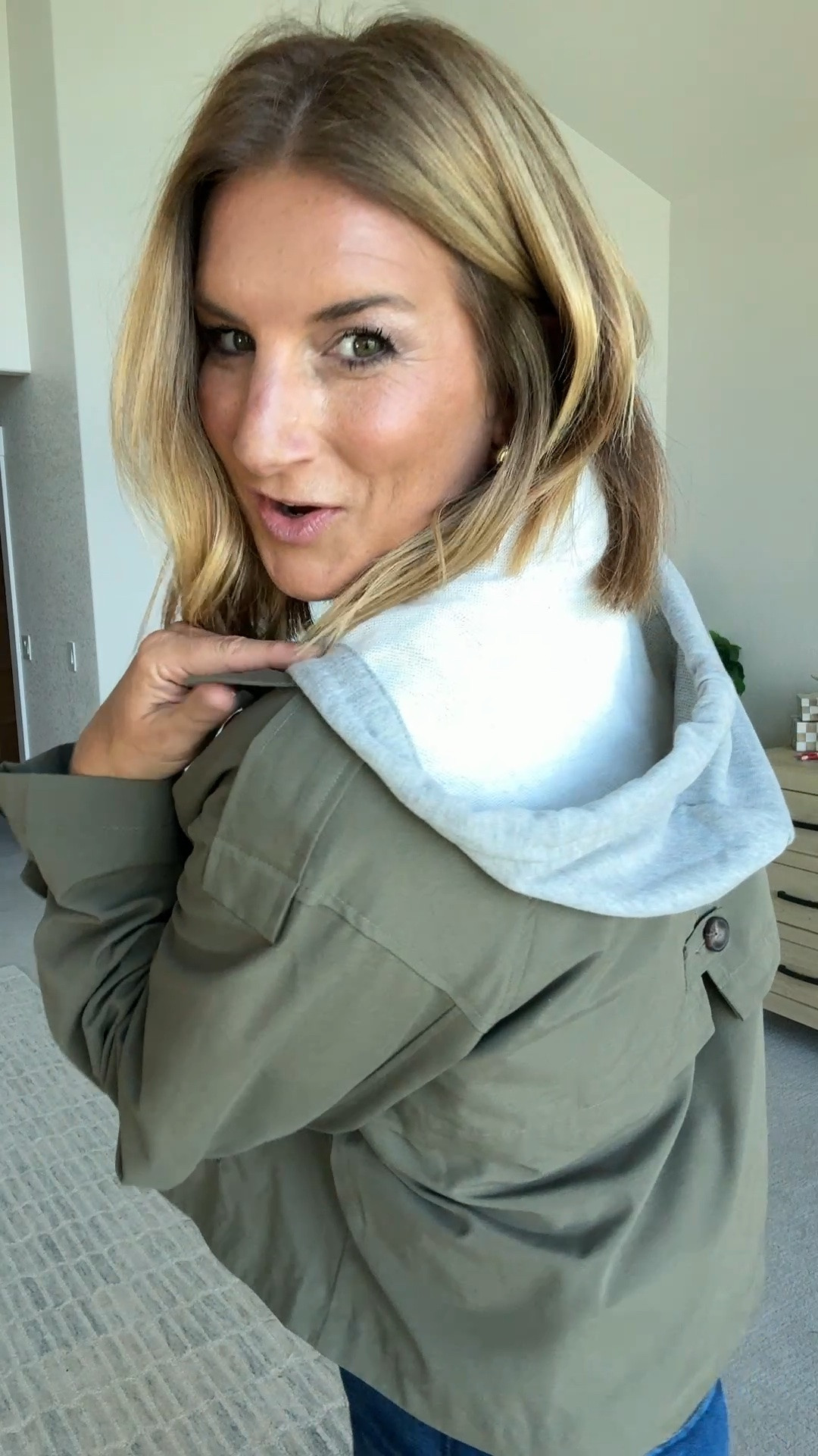 Cropped jacket - hey look ma I made it🤠 joining the cool jacket club thanks to Evereve! tts | s

#LTKootd #LTKmomlife #LTKSeasonal