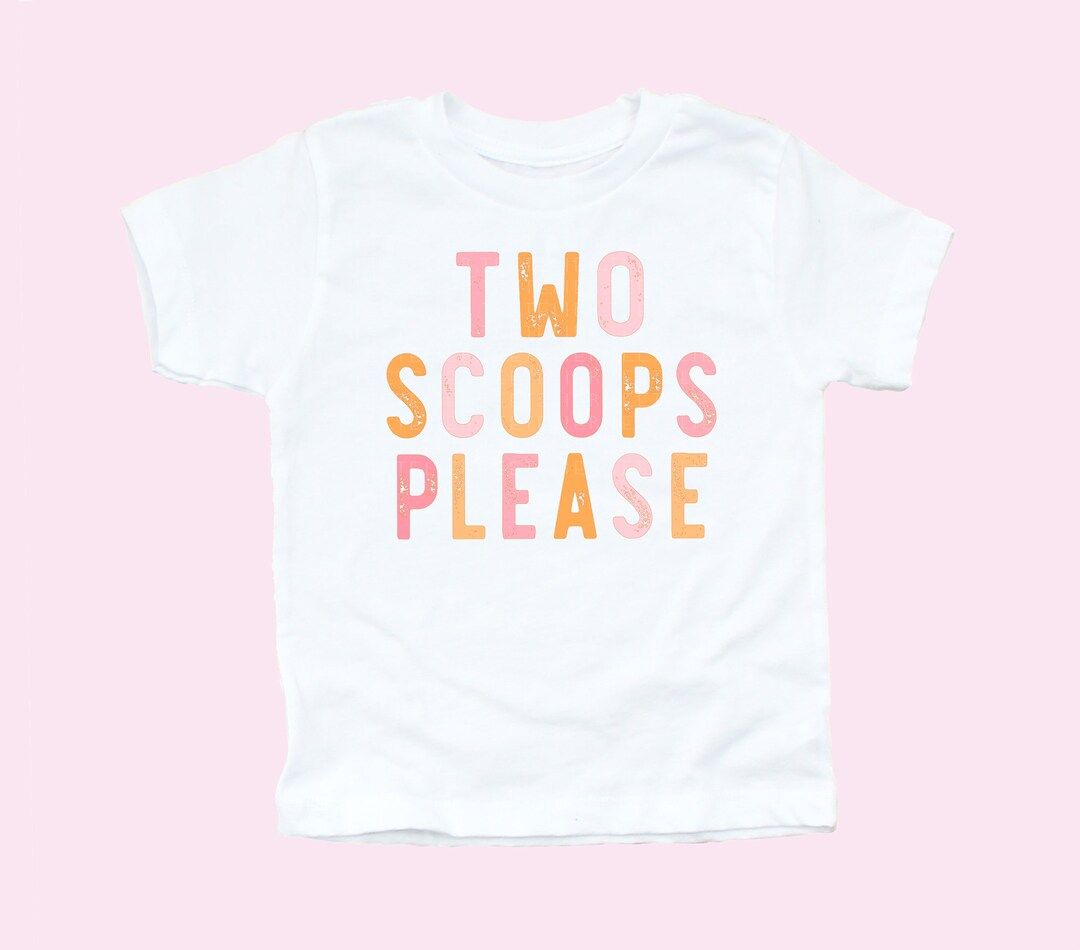 2nd Birthday Shirt Two Scoops Please Shirt Ice Cream Shirts 2 Scoops Summer Toddler Tee Kids Grap... | Etsy (US)