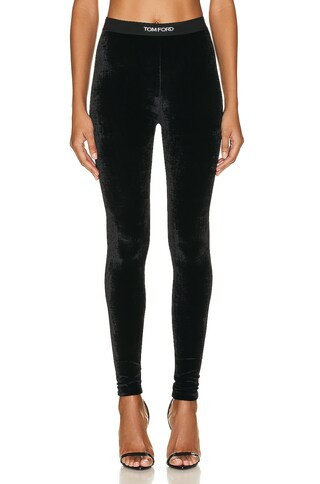 TOM FORD Velvet Signature Legging in Black | FWRD 