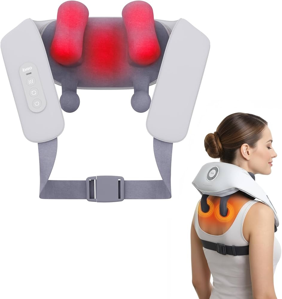Shiatsu Neck and Back Massagers with Heat, 150 Mins Uses, 4 Modes & Adjustable Massage Head, Elec... | Amazon (US)