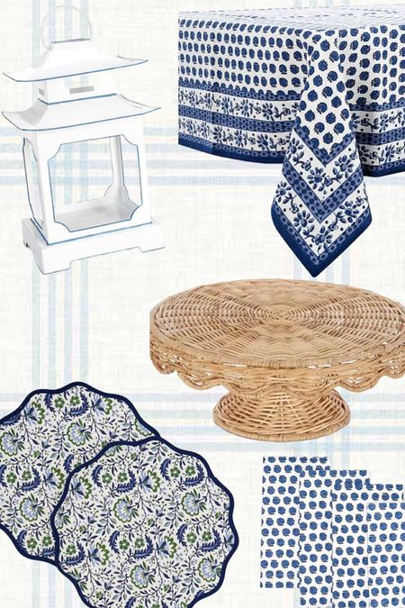 Blue and white outdoor dining pieces at a great price!

#LTKparties #LTKstyletip #LTKfamily