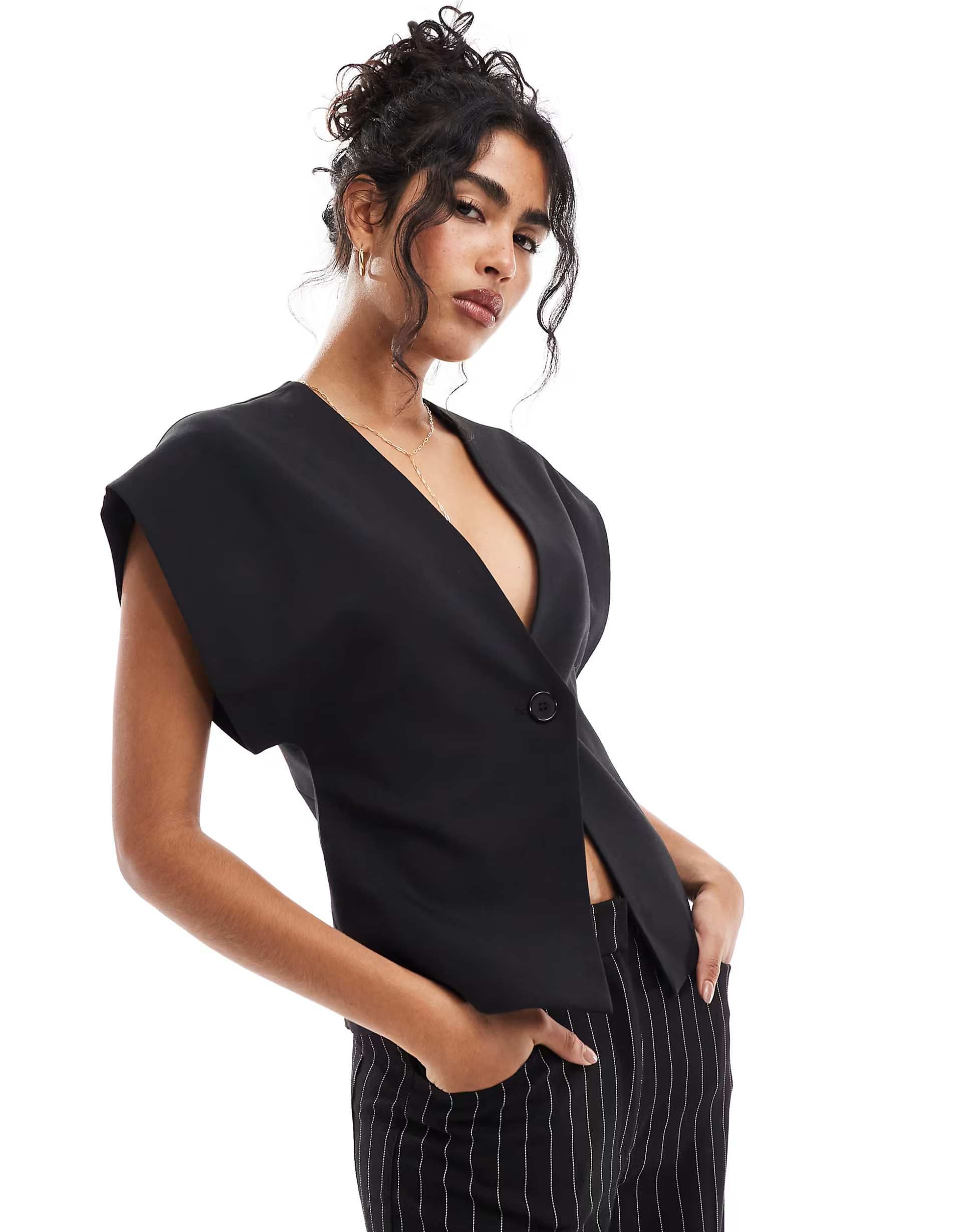 ASOS DESIGN – Wickelweste in Schwarz | ASOS (Global)