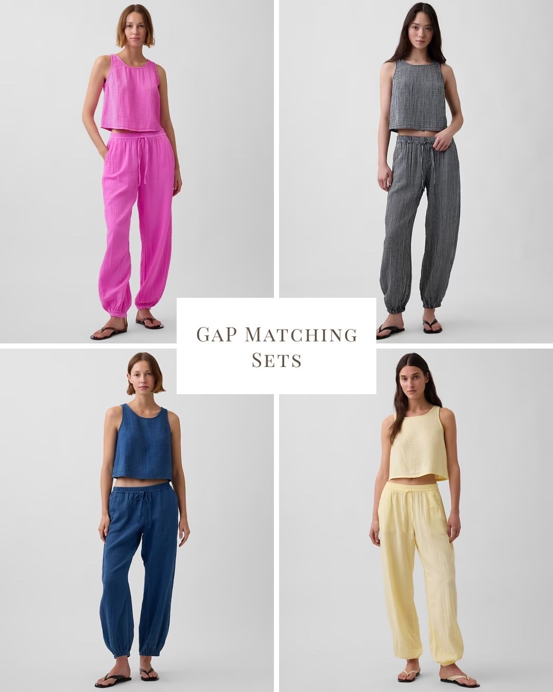 absolutely obsessed with these cotton gauze matching sets from Gap! I have the pink one in my cart but loving the gingham as well! 😍

#LTKMothersDay #LTKootd