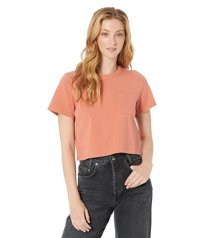 Madewell Organic Cotton Supercrop Pocket Tee | Zappos