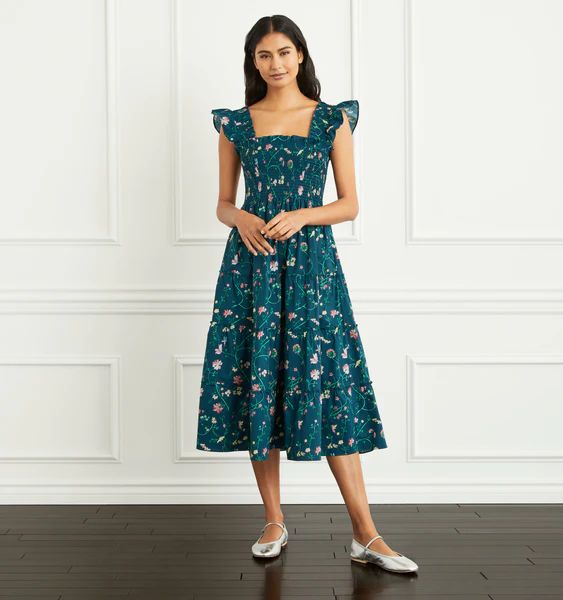 The Ellie Nap Dress - Moody Floral Poplin | Hill House Home