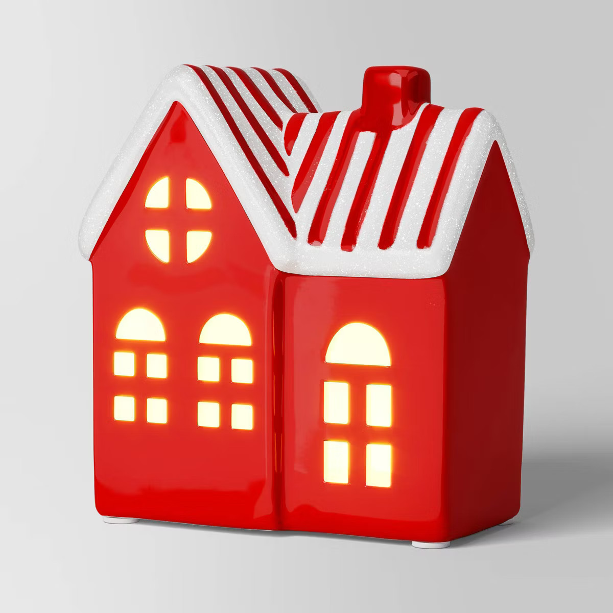5" Christmas Lit Red Ceramic House Decor - Wondershop™ | Target